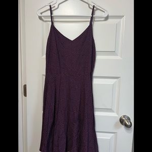 Gap dress. Navy blue with pink polka dots.